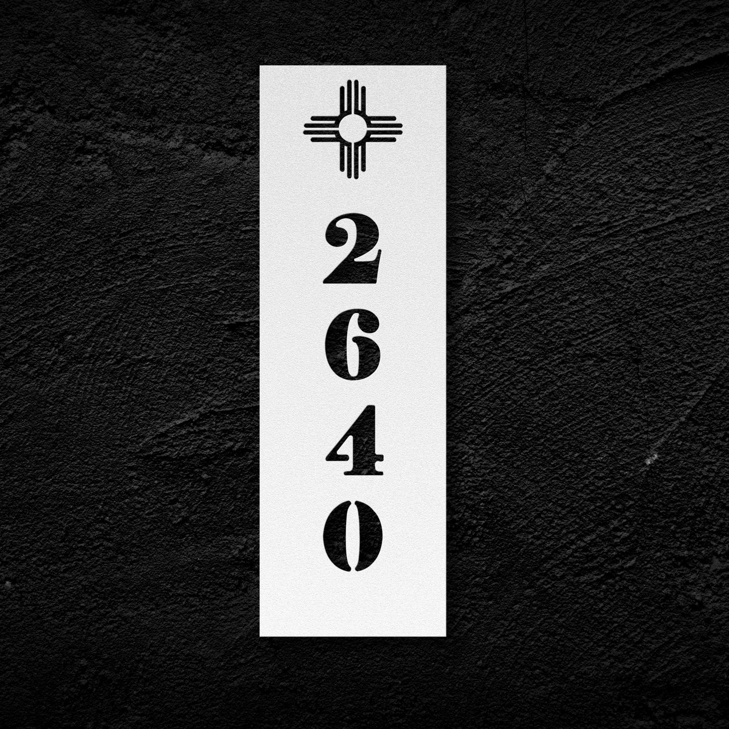 New Mexico Vertical Modern Address Sign