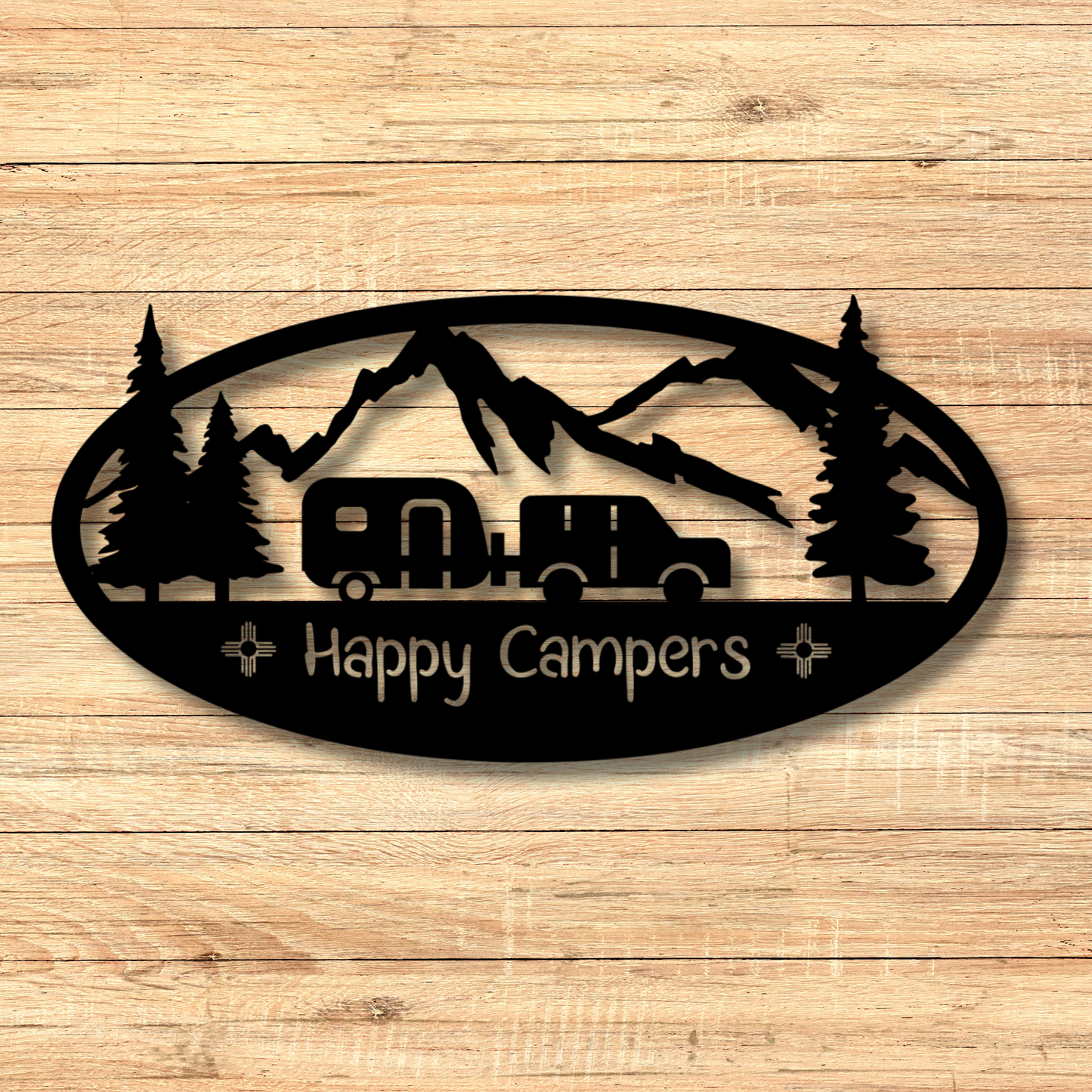 New Mexico Happy Campers Metal Sign