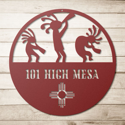 New Mexico Kokopelli Address Sign