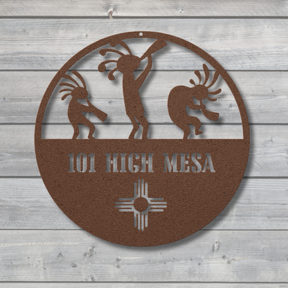 New Mexico Kokopelli Address Sign