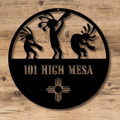 New Mexico Kokopelli Address Sign