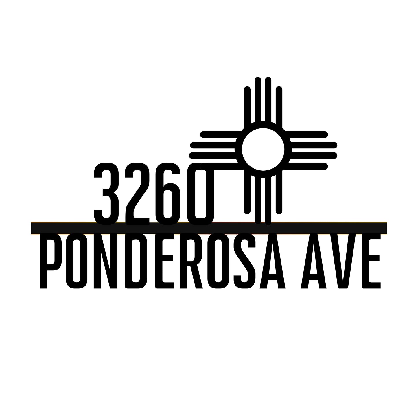 New Mexico Zia Address Line Sign