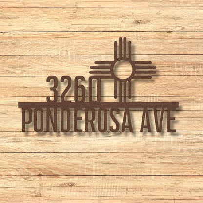 New Mexico Zia Address Line Sign