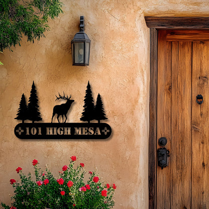 New Mexico Elk Address Sign